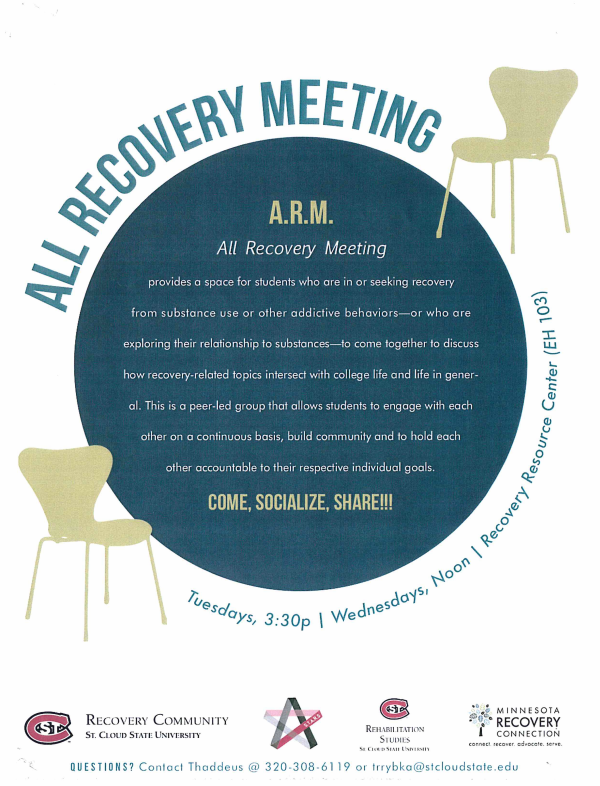 All recovery meeting Tuesday 3:30pm Recovery Resource Center